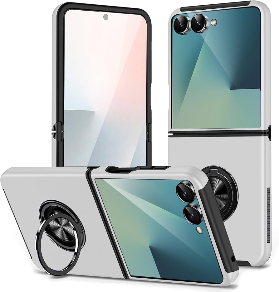 Amazon.co.jp: Galaxy Z Flip7 ケース リング 耐衝撃 TPU+PC バンパー